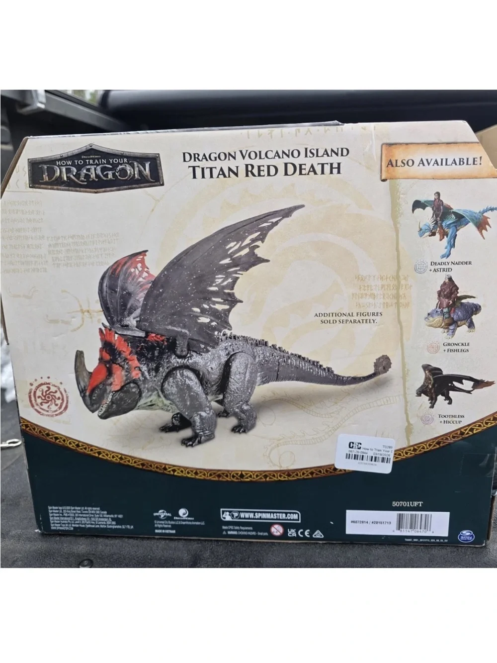 Titan Red Death Dragon Volcano Island Toy - Black & Red